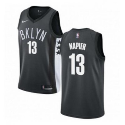 Youth Nike Brooklyn Nets 13 Shabazz Napier Swingman Gray NBA Jersey Statement Edition