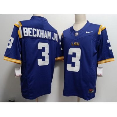 Men LSU Tiger Odell Beckham Jr. Purple F U S E College Football Jersey