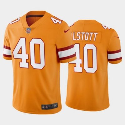 Men Tampa Bay Mike Alstott #40 Creamsicle Orange Stitched Vapor Limited Jersey