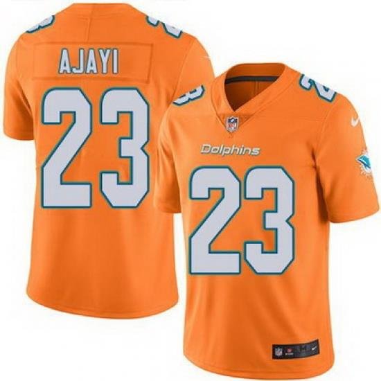 Nike Dolphins #23 Jay Ajayi Orange Mens Stitched NFL Limited Rush Jersey