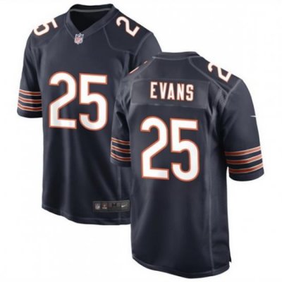 Men Chicago Bears 25 Darrynton Evans Navy Stitched Game Football Jersey