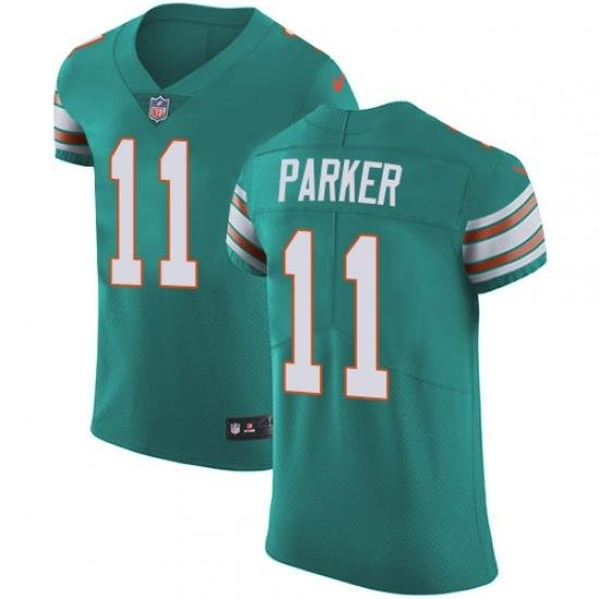 Nike Dolphins #11 DeVante Parker Aqua Green Alternate Mens Stitched NFL Vapor Untouchable Elite Jersey