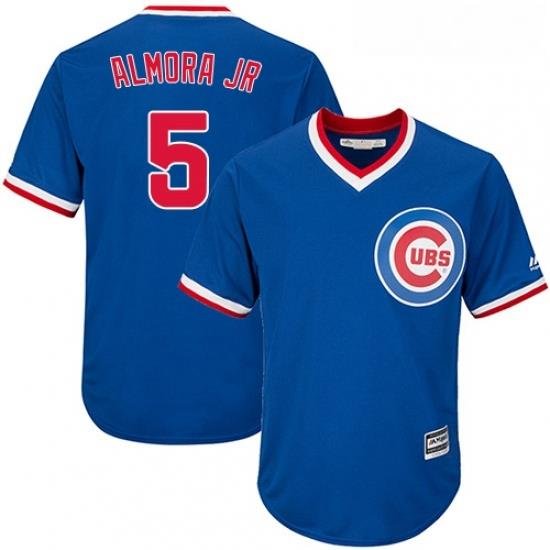 Youth Majestic Chicago Cubs 5 Albert Almora Jr Replica Royal Blue Cooperstown Cool Base MLB Jersey