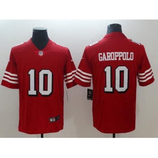 Men's San Francisco 49ers Jimmy Garoppolo 10 Red Nike Scarlet Player Limited Jersey