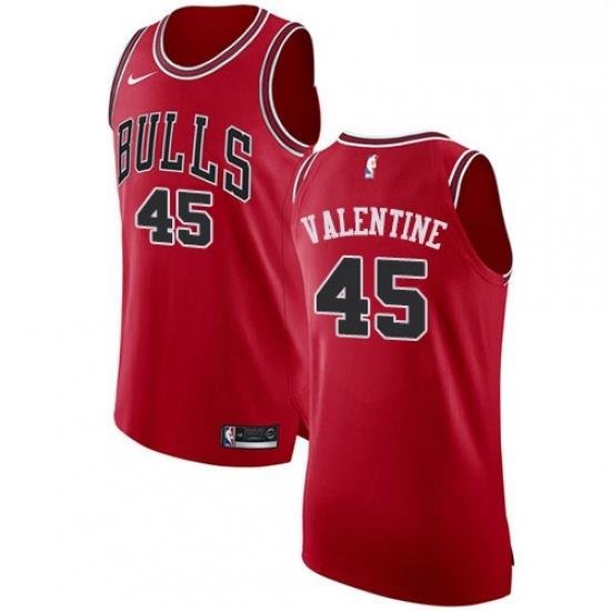 Youth Nike Chicago Bulls 45 Denzel Valentine Authentic Red Road NBA Jersey Icon Edition