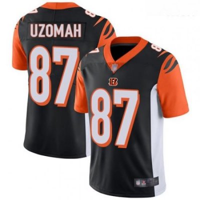 Bengals 87 C J  Uzomah Black Team Color Men Stitched Football Vapor Untouchable Limited Jersey