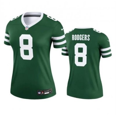 Women New York Jets 8 Aaron Rodgers Green 2024 Stitched Football Jersey