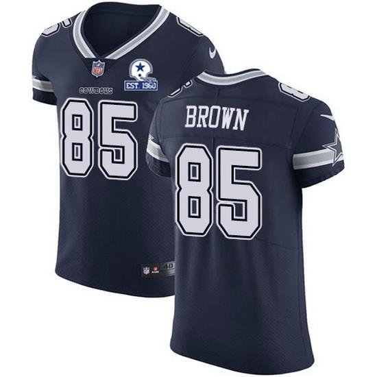 Nike Cowboys 85 Noah Brown Navy Blue Team Color Men Stitched With Established In 1960 Patch NFL Vapor Untouchable Elite Jersey