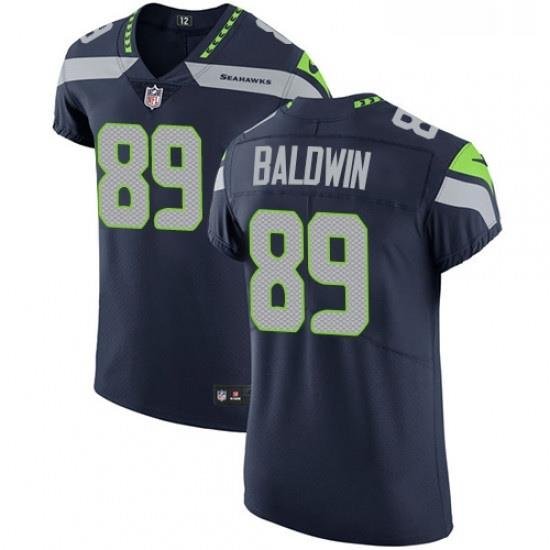 Mens Nike Seattle SeahaWks 89 Doug BaldWin Steel Blue Team Color Vapor Untouchable Elite Player NFL Jersey