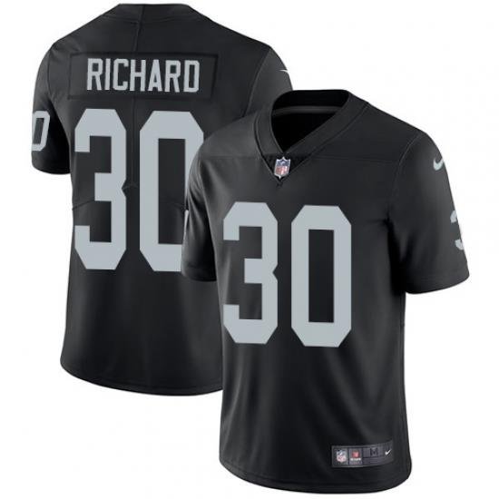 Nike Raiders #30 Jalen Richard Black Team Color Mens Stitched NFL Vapor Untouchable Limited Jersey