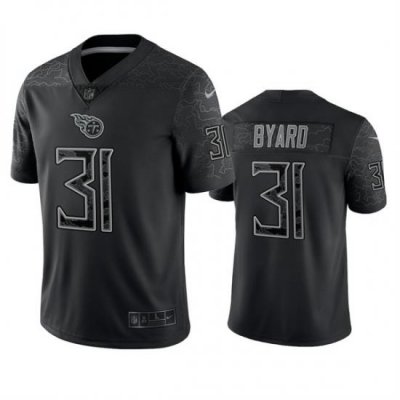 Men Tennessee Titans 31 Kevin Byard Black Reflective Limited Stitched Football Jersey