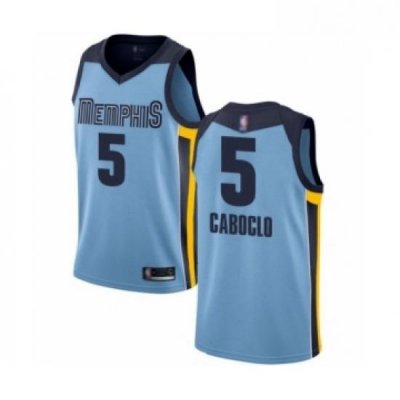 Womens Memphis Grizzlies 5 Bruno Caboclo Authentic Light Blue Basketball Jersey Statement Edition