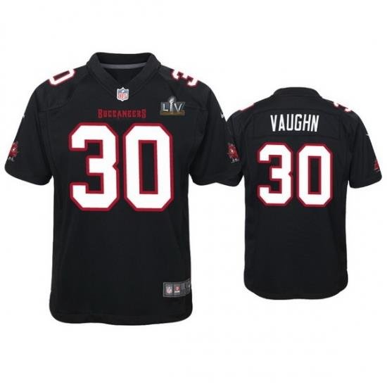 Youth Ke'Shawn Vaughn Buccaneers Black Super Bowl Lv Game Fashion Jersey