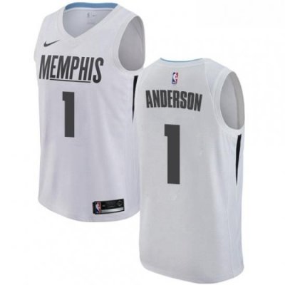 Womens Nike Memphis Grizzlies 1 Kyle Anderson Swingman White NBA Jersey City Edition