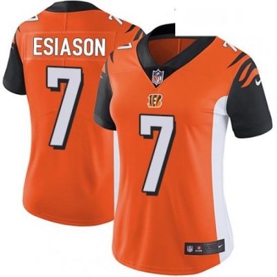 Womens Nike Cincinnati Bengals 7 Boomer Esiason Vapor Untouchable Limited Orange Alternate NFL Jersey