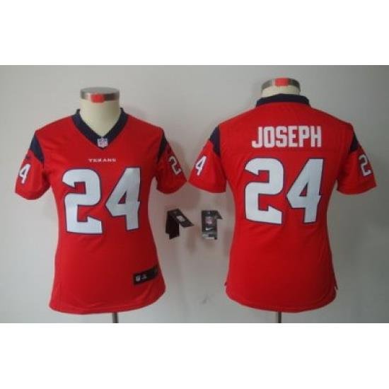 Women Nike Houston Texans #24 Johnathan Joseph Red Color[NIKE LIMITED Jersey]