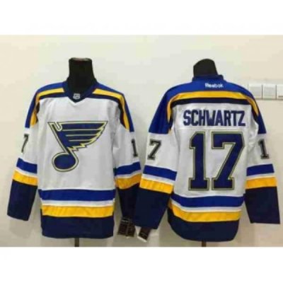 nhl jerseys st. louis blues #17 schwartz white