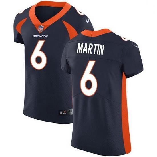 Nike Denver Broncos 6 Sam Martin Navy Blue Alternate Men Stitched NFL New Elite Jersey