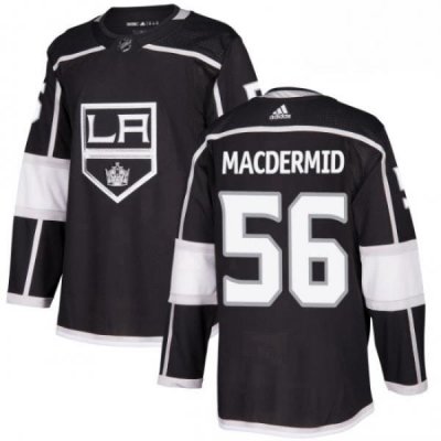 Mens Adidas Los Angeles Kings 56 Kurtis MacDermid Premier Black Home NHL Jersey