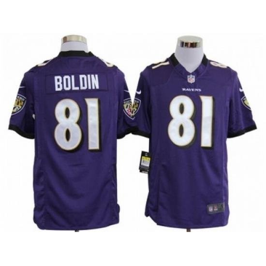 Nike Baltimore Ravens 81 Anquan Boldin Purple Game NFL Jersey