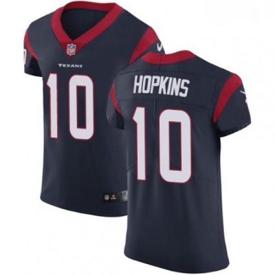 Men Nike Houston Texans 10 DeAndre Hopkins Navy Blue Team Color Vapor Untouchable Elite Player NFL Jersey