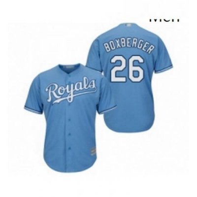 Mens Kansas City Royals 26 Brad Boxberger Replica Light Blue Alternate 1 Cool Base Baseball Jersey