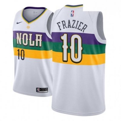 Men NBA 2018 19 New Orleans Pelicans 10 Tim Frazier City Edition White Jersey