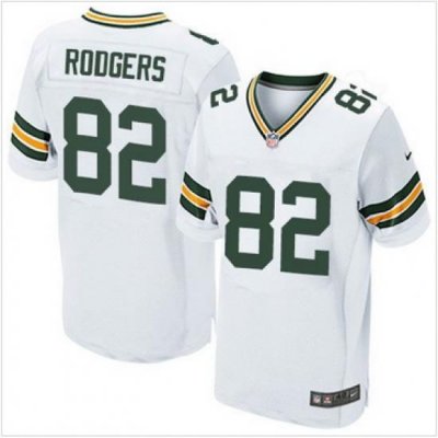 Nike Green Bay Packers #82 Richard Rodgers White Mens Stitched NFL Elite Jersey