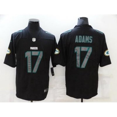 Nike Green Bay Packers 17 Davante Adams Black Impact Vapor Limited Jersey