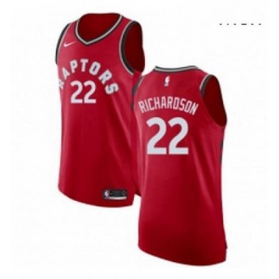 Mens Nike Toronto Raptors 22 Malachi Richardson Authentic Red NBA Jersey Icon Edition