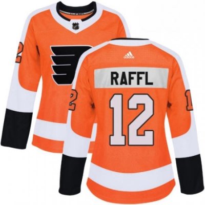 Womens Adidas Philadelphia Flyers 12 Michael Raffl Premier Orange Home NHL Jersey