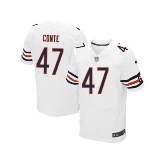 Nike Chicago Bears 47 Chris Conte White Elite NFL Jersey