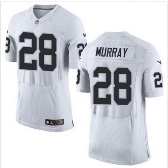 Nike Oakland Raiders #28 Latavius Murray White Mens Stitched NFL Elite Jersey