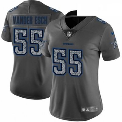 Womens Nike Dallas CoWboys 55 Leighton Vander Esch Gray Static Vapor Untouchable Limited NFL Jersey