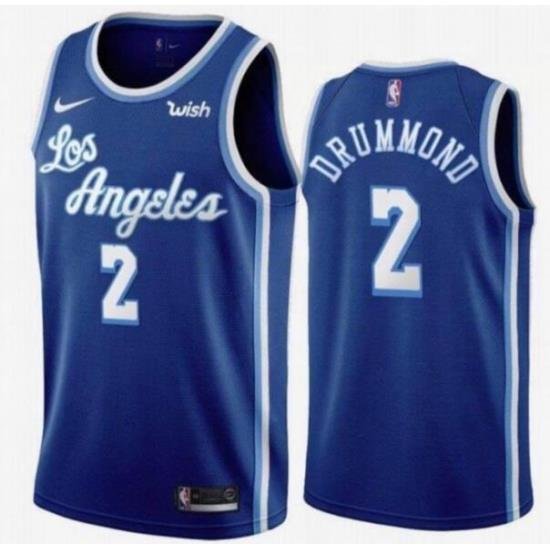 Men Los Angeles Lakers Andre Drummond 2 Basketball Blue Jersey