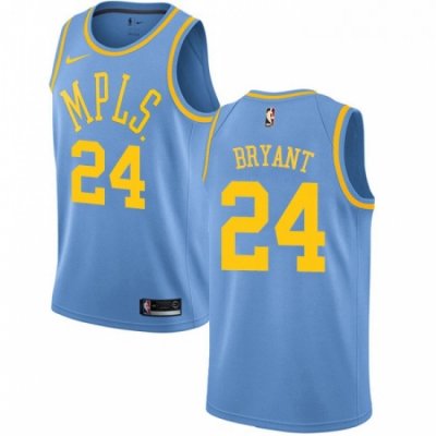 Womens Nike Los Angeles Lakers 24 Kobe Bryant Swingman Blue Hardwood Classics NBA Jersey