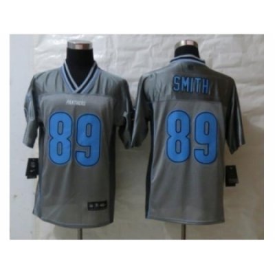 Nike Carolina Panthers 89 Steve Smith Grey Elite Vapor NFL Jersey