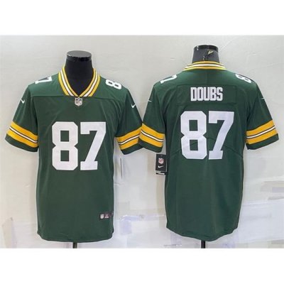 Men Green Bay Packers 87 Romeo Doubs Green Vapor Untouchable Limited Stitched Jersey