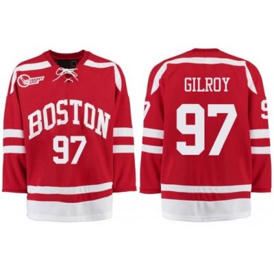 Boston University Terriers BU 97 Matt Gilroy Red Stitched Hockey Jersey