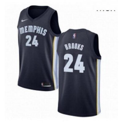 Mens Nike Memphis Grizzlies 24 Dillon Brooks Swingman Navy Blue Road NBA Jersey Icon Edition