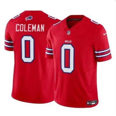 Men Buffalo Bills 0 Keon Coleman Red 2024 Draft F U S E  Vapor Untouchable Limited Stitched Football Jersey