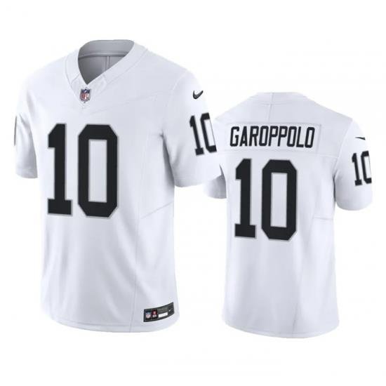 Men Las Vegas Raiders 10 Jimmy Garoppolo White 2023 F U S E Vapor Untouchable Stitched Football Jersey