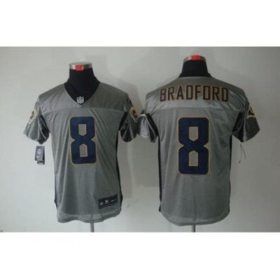 Nike St. Louis Rams 8 Sam Bradford Grey Elite Shadow NFL Jersey