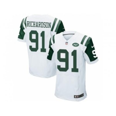 Nike New York Jets 91 Sheldon Richardson White Elite NFL Jersey