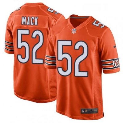 Mens Nike Chicago Bears 52 Khalil Mack Game Orange Alternate NFL Jersey