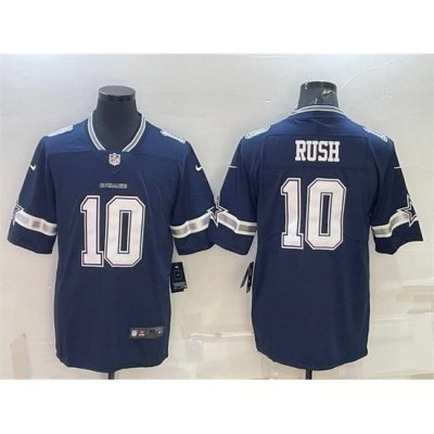 Men Dallas Cowboys 10 Cooper Rush Navy Stitched Football Jersey