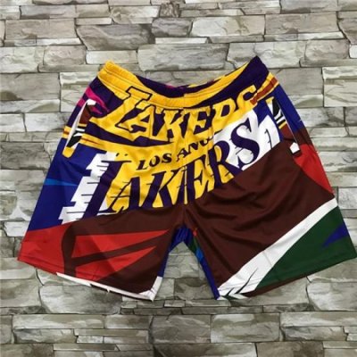 Lakers Color Big Face With Pocket Swingman Shorts