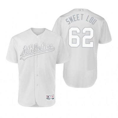 Oakland Athletics Lou Trivino SWeet Lou White 2019 Players Weekend MLB Jersey