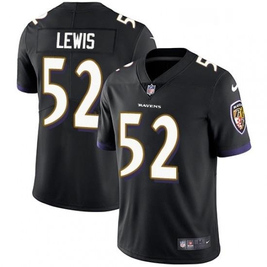 Mens Nike Baltimore Ravens 52 Ray Lewis Black Alternate Vapor Untouchable Limited Player NFL Jersey