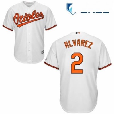 Youth Majestic Baltimore Orioles 2 Pedro Alvarez Authentic White Home Cool Base MLB Jersey